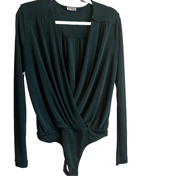 Free People Turnt Bodysuit - Color Pine - Women’s size M. long Sleeve - Picture 5 of 9